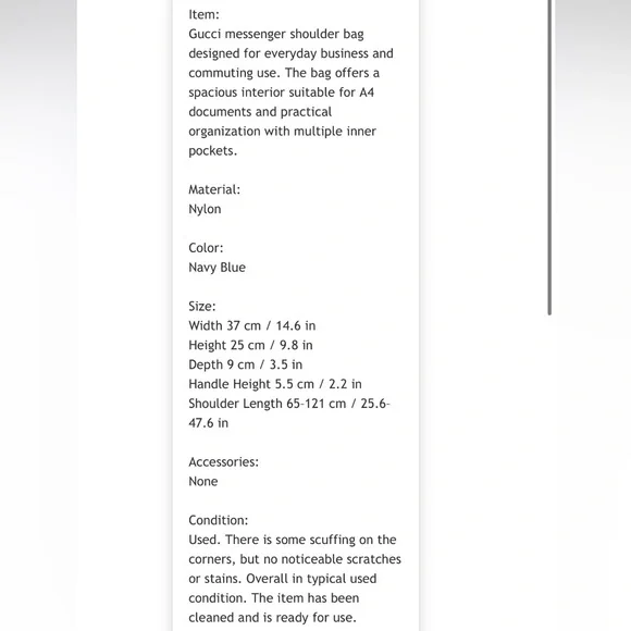 Gucci Dark Blue Messenger Bag - Picture 11 of 11